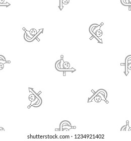 Bowling pin and ball pattern seamless vector repeat geometric for any web design