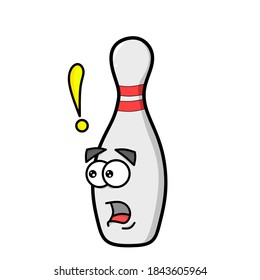 Happy Bowling Pin Mustache Vector Stock Vector (Royalty Free) 1289093962