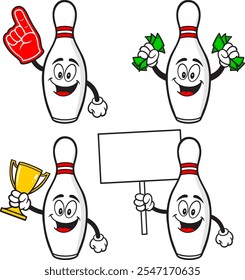 Bowling Pin Character Set 01