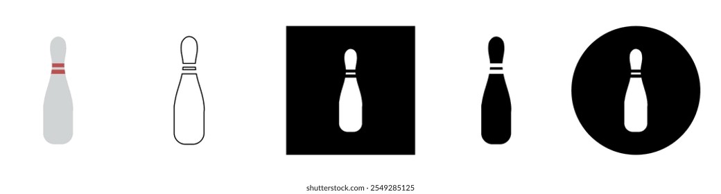 bowling pin, gutter ball sport vector pictogram sign icon symbol ui and ux design, glyphs and stroke line