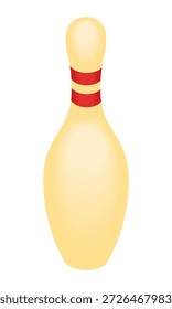 Bowling pin - hand drawn isometric vector illustration.