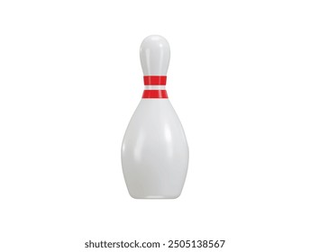 bowling pin icon 3d rendering vector illustration