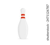 Bowling pin icon. Clipart image isolated on white background