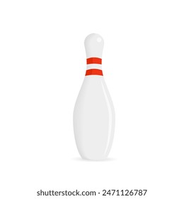 Bowling pin icon. Clipart image isolated on white background