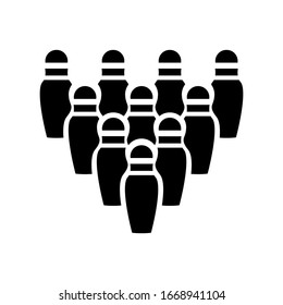 bowling pin icon design, flat style icon collection