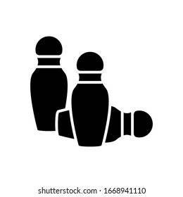 bowling pin icon design, flat style icon collection