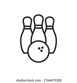 Bowling Pin Icon Design Vector Template Illustration