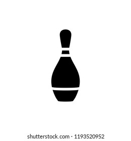 Bowling pin icon. Bowling game. Simple icon Logo template. Bowling club, tournaments. Sport icon.