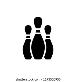 Bowling pin icon. Bowling game. Simple icon Logo template. Bowling club, tournaments. Sport icon.