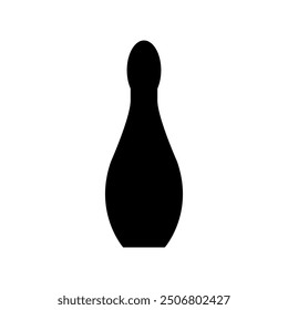 Bowling pin icon illustrated on background