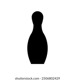 Bowling pin icon illustrated on background