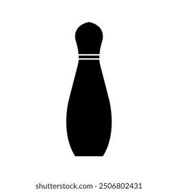 Bowling pin icon illustrated on background