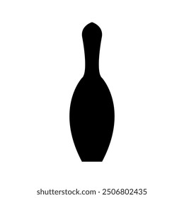 Bowling pin icon illustrated on background