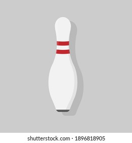 Bowling Pin Icon Isolated on White Background.