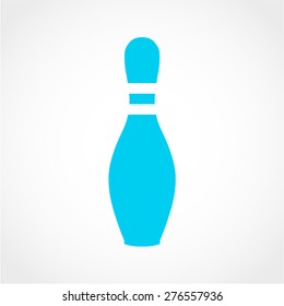 Bowling Pin Icon Isolated on White Background