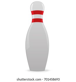 bowling pin icon isolated a on white background