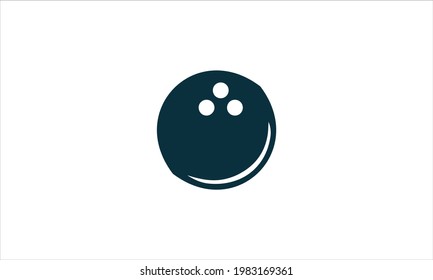 Bowling Pin icon Logo in minimal flat design vector template illustration