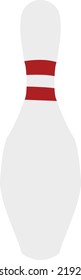 bowling pin icon on white background. bowling sport sign. flat style.