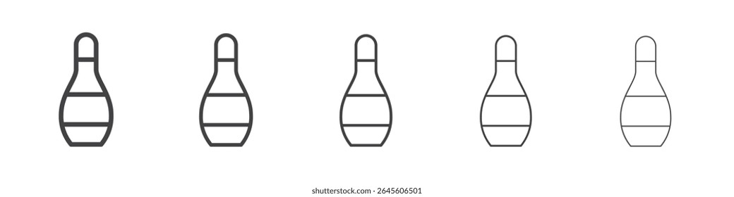 Bowling pin icon outline ilustration vector symbol