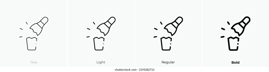 bowling pin icon. Thin, Light Regular And Bold style design isolated on white background