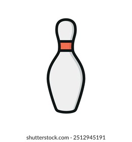 Bowling pin icon vector basic design simple and modern concept templates