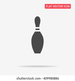 Bowling pin icon. Vector concept illustration for design.