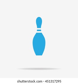 Bowling pin icon. Vector concept illustration for design.