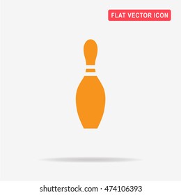 Bowling pin icon. Vector concept illustration for design.