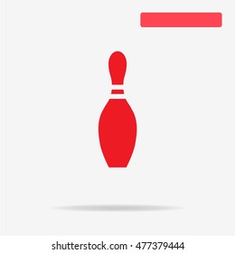 Bowling pin icon. Vector concept illustration for design.