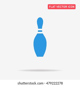 Bowling pin icon. Vector concept illustration for design.