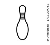 bowling - pin bowling icon vector design template