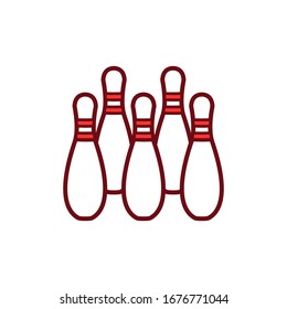 Bowling pin icon vector design template