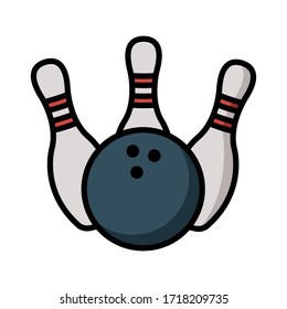 bolos - icono de boliche plantilla de diseño vectorial