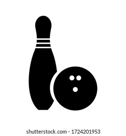 bolos - icono de bolera de la plantilla de diseño vectorial, sobre fondo blanco