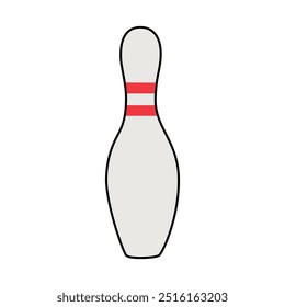 Bowling pin icon, vector design