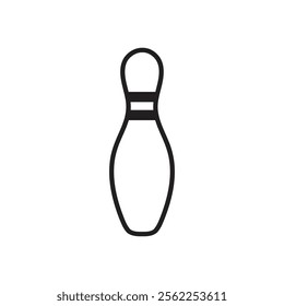 Bowling pin icon vector, Bowling game sign icon, Bowling logo illustration, Simple design style on white background.