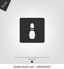 Bowling pin icon. Vector illustration