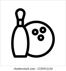 bowling - pin bowling icon vector illustration on white background