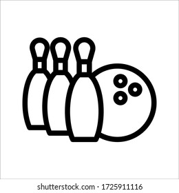 bowling - pin bowling icon vector illustration on white background