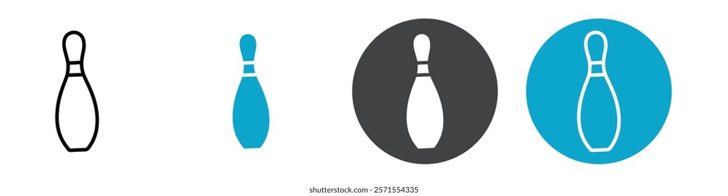 bowling pin icon Vector illustration in black