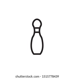 bowling pin icon vector symbol template