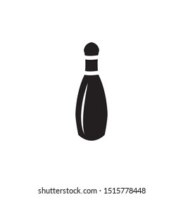 bowling pin icon vector symbol template