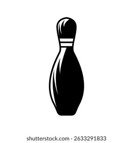 bowling pin icon vector in trendy