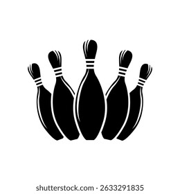 bowling pin icon vector in trendy