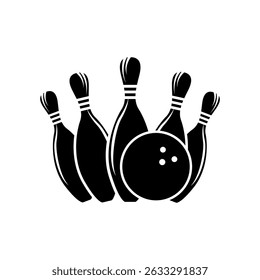 bowling pin icon vector in trendy