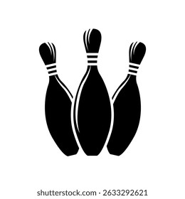 bowling pin icon vector in trendy