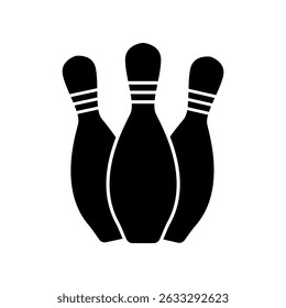 bowling pin icon vector in trendy