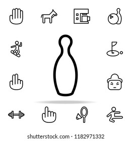 Bowling pin icon. web icons universal set for web and mobile