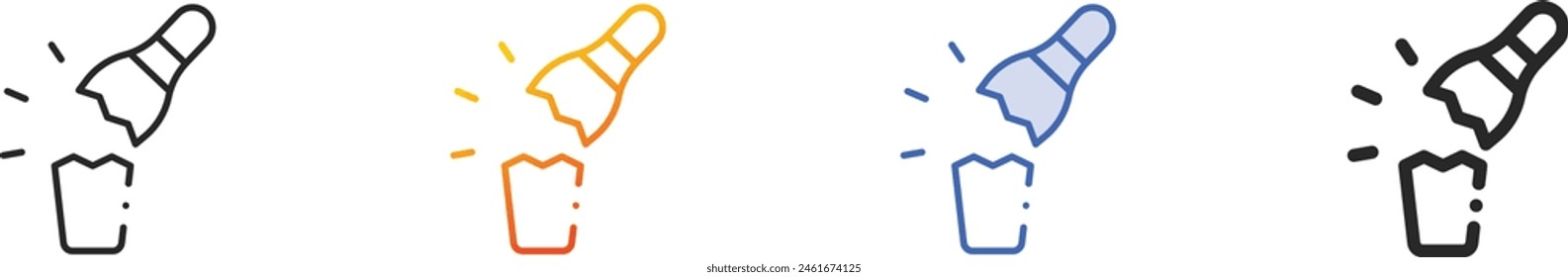 bowling pin icon.Thin Linear, Gradient, Blue Stroke and bold Style Design Isolated On White Background