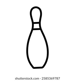 bowling pin iconVector illustration in black